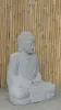 Product image 5 of the product “Seated Japanese Buddha made of Riverstone in Dhyana position - gesture of meditation, H. 99cm ”